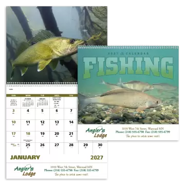 Fishing Appointment Wall Calendar - Spiral